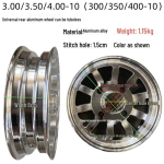 Neljarattaline elektritrikik&auml;rud, vaakumrehvid, terasrattad, alumiiniumrattad, esiratas ja tagaratas White aluminum wheel with ten ribs