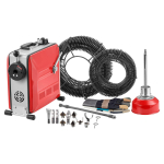 VEVOR Kanalisatsioonipuhastusmasin, 850W Elektriline Toru-Kanalisatsiooni Puhastusmasin Kanalisatsiooniuslik koos 14,5m x 16mm, 14m x 22mm, 5m x 9,5mm 40 x 18 x 37 cm