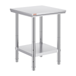 VEVOR roostevabast terasest ettevalmistuslaud, 24 x 24 x 31 tolli, 700 naela kandev&otilde;ime, raskeveokite metallist t&ouml;&ouml;laud 3 reguleeritava k&otilde;rgusega 60 x 60 x 80 cm