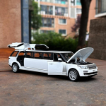 1:32 Rover Range rover Pikendatud Sulamist Limusiin Metallist Valatud Auto Mudel T&otilde;mba Tagasi Vilkuv Muusikaline Laste M&auml;nguautod Kingitus