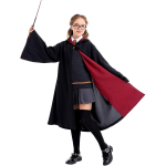 Harry Potteri Laste Kost&uuml;&uuml;m Gryffindori R&uuml;&uuml; Sall Lips Prillid Maagiline Pulk Komplekt 10-12 Aastat 155cm Poisid T&uuml;drukud Halloweeni Cosplay R&otilde;ivas Premium 115cm black