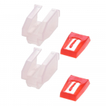 Universaalne fonograafi plaadim&auml;ngija pliiatsn&otilde;el Crosley NP1 NP6 jaoks, 2 tk Pack of 2 punane