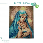 Teemantmaali religiooni ikoon T&auml;isruudukujuline teemanttikandid Teemantmosaiik ristpistes 20*30 cm