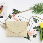 Suvine Beach Straw Clutch kott Armas palliripats Crossbody kott Naiste &otilde;lakott 27cm*20cm beež