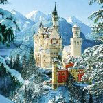 Teemanttikandid Castle in Mountain Teemantristpistes &uuml;mmargune teemantmaal Teemantmaal 30x30CM