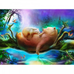 Teemantmaaling Loomad Ema ja laps Karud Teemanttikandid Scenic Rhinestones Pildid 20X30CM