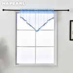 1 tk Napearl Candy Colors Dekoratiivne Valance kardin L&auml;bipaistev k&ouml;&ouml;k Magamistoa aken L&uuml;hike t&uuml;llkardin kodukaunistuseks W130 x L60 sinine