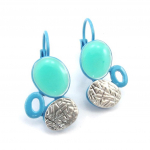 NOA [K0220] - Boucles Cr&eacute;ateur 'Sissi' turquoise t&uuml;rkiissinine