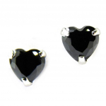 Les Tr&eacute;sors De Lily [M1754] - Boucles Argent 'Love' noir (5 mm) must
