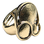 Les Tr&eacute;sors De Lily [Q8786] &ndash; Kuldne Acapulco disainis&otilde;rmus &ndash; 28x24 mm kuld