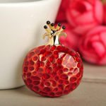 Blucome emailiga puuvilja kujuga punane granaat&otilde;una pross armas kingituseks tarvikud &uuml;likond rev&auml;&auml;rin&otilde;el Meeste riided rinnam&auml;rgid salli pandlad punane