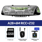 E-ACE auto-DVR-peegelvideosalvesti 4,3-tolline armatuurkaamera 1080P+1080P 3 IR-&ouml;ise n&auml;gemisega DVR-id tahavaatekaamera With 32G Card must