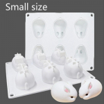 6 &Uuml;htlane j&auml;nkuvahukook silikoonvormi j&auml;&auml;tise tarretis silikoon k&uuml;psetusabrasiiv small valge