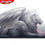 DINGPU 5D isetehtud teemantmaaling t&auml;is&uuml;marate lilledega mosaiikkaunistused kodus tikkimiseks k&auml;sitsi valmistatud kingitus 20X30CM