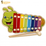 Puidust k&auml;sitsi koputav muusikaline looma ks&uuml;lofonm&auml;nguasi Caterpillar