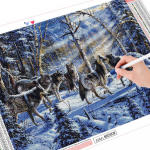 T&auml;ielik teemanttikandid talvekomplekt 5D DIY Teemantmaal Hundi Mosaiik Looma K&auml;sit&ouml;&ouml; K&auml;sit&ouml;&ouml; Kingitus Full Round 20X30CM