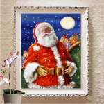 Teemantmaaliga t&auml;isruudukujuline k&auml;sit&ouml;&ouml;na valmistatud kinkemosaiik ristpistes tikkimisega seinakleebis Full Round 20X30CM