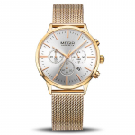Megir naiste kronograafi helendavad k&auml;ed kuup&auml;eva indikaator kvartsist randmekellad Lady Rose Gold M2011L-1 kuld