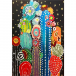 HUACAN 5D DIY Teemantmaaling Kaktus t&auml;isruudu uus saabumine Teemanttikandid Lilled Ristpistes K&auml;sit&ouml;&ouml; Kodukaunistus Full Square 20*30 cm