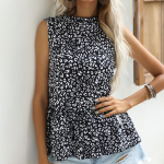 YYFS naistemood vabaaja varrukateta O-kaelusega pluusid ja s&auml;rgid S must