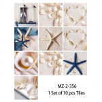 10 tk Beach Pearl Shell plaatide kleebis k&ouml;&ouml;gi riidekapi seinakleebis Kodukaunistuseks Isekleepuv veekindel kristallist k&otilde;vakile seinamaaling 15cmX15cmX10pcs