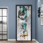 Metsa v&otilde;luraja maastik DIY ukse seinakleebised Kodukaunistus Elutuba Veranda kunst seinamaal Isekleepuv veekindel PVC-tapeet 47.5X215cmX2pcs