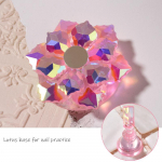 Aurora Lotus Shape Magnetic Base Valik&uuml;&uuml;neotsikute hoidja Nail Art Practice Distribution Stendi koolitus N&auml;ita riiulit manik&uuml;&uuml;ri t&ouml;&ouml;riista roosa