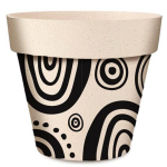 Les Tr&eacute;sors De Lily [R6630] - bambusest istutusmasin 'Boho' must beež - 17x15 cm (ringid) must