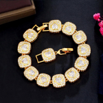 CMM Bohemian Style AAA+Zirconium Gold Color Love Heart Shape tennisek&auml;ev&otilde;ru naistele rubiin