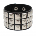 Gooti punk Unisex PU nahast k&auml;ev&otilde;ru Mitmekihiline Rock Spikes Neetketid K&auml;ev&otilde;ru Naistele Meeste S&otilde;brad Ehted 22cm