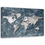 L&otilde;uendiprint Maailmakaart Marble Grey 60x40 hall v&auml;rv