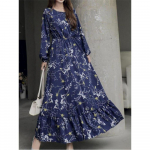 Kevadsuvi Naiste massiivne t&auml;isvarrukatega vabaajakleit Naiste boheemlaslik pikk kleit Naine moslemi maksikleidid Dropshipping XL