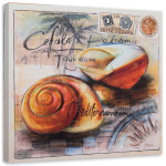 L&otilde;uendiprint Shells Postcard Sea 30x30 beež