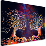 L&otilde;uendiprint Paar of trees kiss abstraktne 60x40 lilla