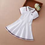 Lastele T&uuml;drukutele Spordikleidid Allat&otilde;mmatav krae suvine l&uuml;hikeste varrukatega puuvillased riided Tennis Golf Spordir&otilde;ivad lastele 160 valge