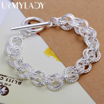 Kvaliteetsed 925 Sterling Silver Ehted p&auml;ris kena mood populaarne K&auml;ev&otilde;rud pulmapidu 20cm