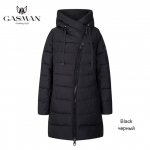 GASMAN 2022 Pikk puff talve sulejope Naiste paks mantel Naiste kapuutsiga Parka soe naiste br&auml;nd puuvillased riided talve M-180 XL must