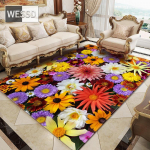 V&auml;rviline v&auml;rskete lilledega vaip magamistoa suure esiku vaiba jaoks romantilise lillelise 3D elutoa p&otilde;randavaibaga T&uuml;drukutoa vaiba sisekujundus 150x240cm 1pcs