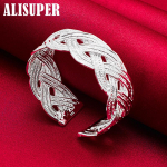 925 h&otilde;bedast 27 mm p&otilde;imitud v&otilde;rku k&auml;ev&otilde;ru ehted