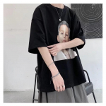 Meeste l&uuml;hikeste varrukatega T-s&auml;rgid Graafilise tr&uuml;kiga kirjaga Poolvarrukatega T-s&auml;rgid Pullover T-s&auml;rk Juhuslik T-s&auml;rk Meeste Korea Vabaaja Kaela Retro Topid M must