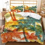 3D rohelise taime teemaga voodipesukomplekt, kaktus v&otilde;i rannalehed tekikate, padjap&uuml;&uuml;r, 2 v&otilde;i 3 t&uuml;kki DE200 * 200 t&auml;issuuruses kodukaunistus Baby 100x135cm