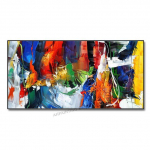 Suur abstraktne maalikunst V&auml;rviline &otilde;itsev lilleplakat L&otilde;uendimaal elutuppa seinakunst Dekoratiivsed pildid Kodukaunistus 60cm&times;120cm NoFrame
