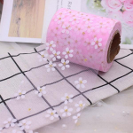 5 jardi/rull 6 cm Floret T&uuml;ll Daisy Ribbon Roll DIY Dekoratsioon roosa