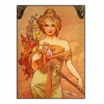Vintage Woman Alphonse Mucha l&otilde;uendikunsti plakatid ja prinditud l&otilde;uendimaalid seinale Elutoa kodukaunistamise pildid Ilma raamita 21*30cm