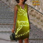 Naiste V-kaelusega suvine lilla helendav p&otilde;dratr&uuml;kiga kleit vabaaja varrukateta mood vabaaja lahtised seksikad kleidid, suur suurus XS-8XL XS sinine