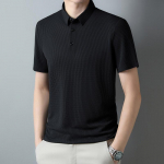Meeste polos&auml;rgid suvised vabaaja l&uuml;hikeste varrukatega topid Slim Fit rev&auml;&auml;riga Pullover Polos T-s&auml;rk Mood meeste riided XXXXL must