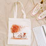 Ilus s&uuml;gisene tr&uuml;kikott Harajuku vabaaja naljakas naiste &otilde;lal&otilde;uendist kott Suure mahutavusega naiste kottide korduvkasutatavad ostukotid 24*26cm