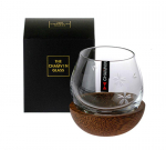 SLOW-ROLL Klaas Roly-poly Disain sf&auml;&auml;riline viski nauditav klaasid sobivad puidust kaubaaluse maitsega Brandy Snifters viski trummel Engraved Sakura 340ml