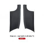 Tesla Model Y 2022 jaoks Tagumine Sisseehitatud L&auml;vepakk, Istmealune Nurgakaitse, Auto Model Y 2-Piece Set