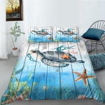 Kilpkonnamustriga voodipesukomplekt voodipesu kate padjap&uuml;&uuml;riga AU/EL/USA &uuml;he-/kahekordne t&auml;issuuruses kodune voodipesukomplekt Baby 100x135cm